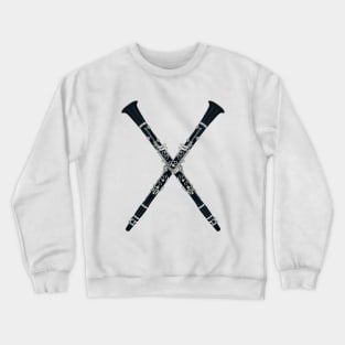 Clarinets Forming an X Crewneck Sweatshirt